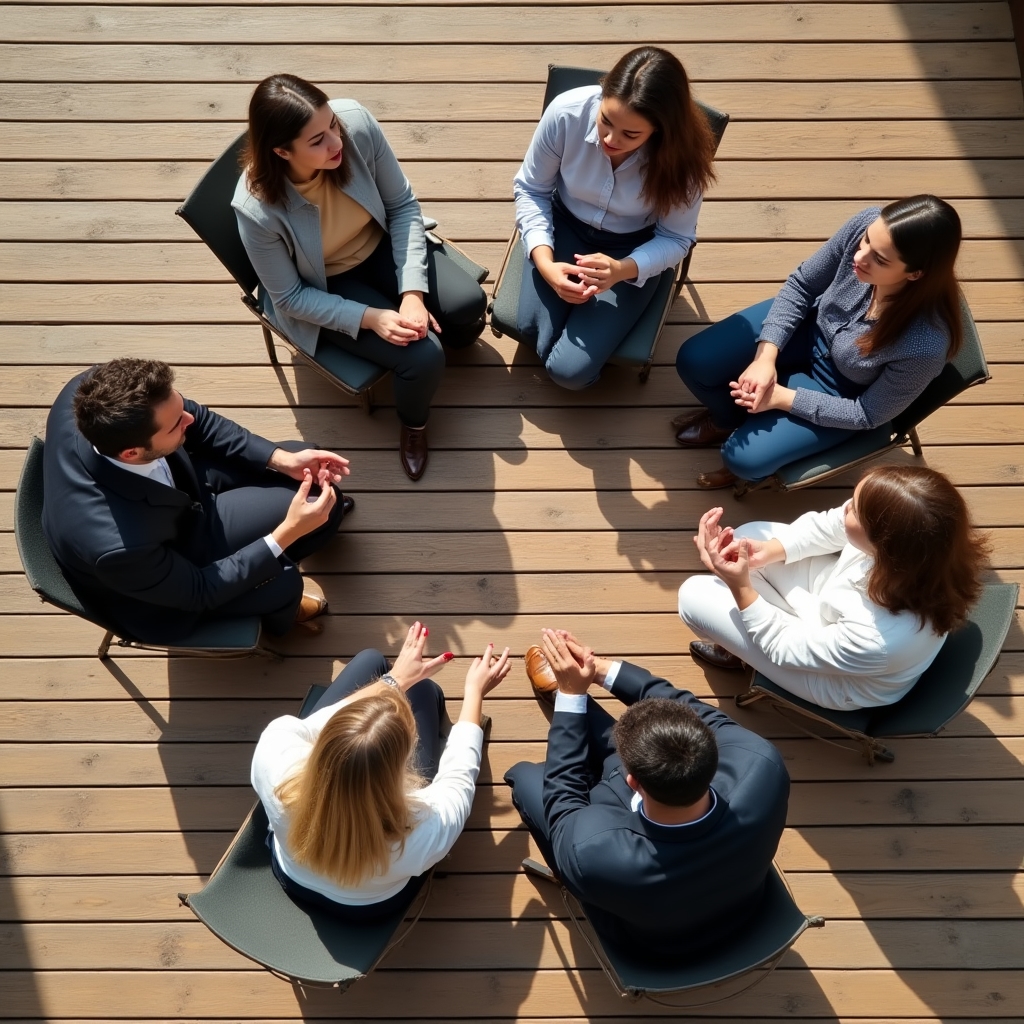 Absolvenți participând la un atelier de comunicare în echipă